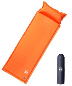Materasso Campeggio Autogonfiabile Cuscini 1 Persona Arancio