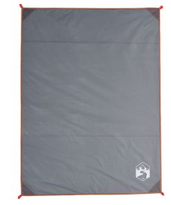 Tovaglia Da Picnic Con Picchetti Grigio E Arancione 205x155 cm