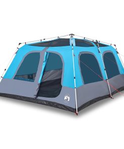 Tenda Familiare A Cupola 10 Persone Blu A Rilascio Rapido