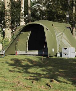 Tenda Familiare A Cupola 6 Persone Verde Oliva Impermeabile