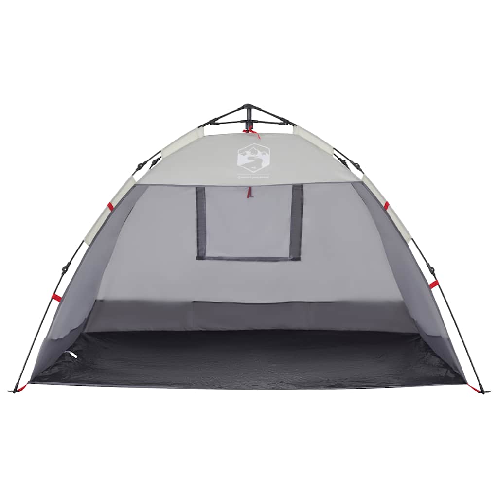 Tenda Da Spiaggia 2 Persone Grigio Rilascio Rapido Impermeabile