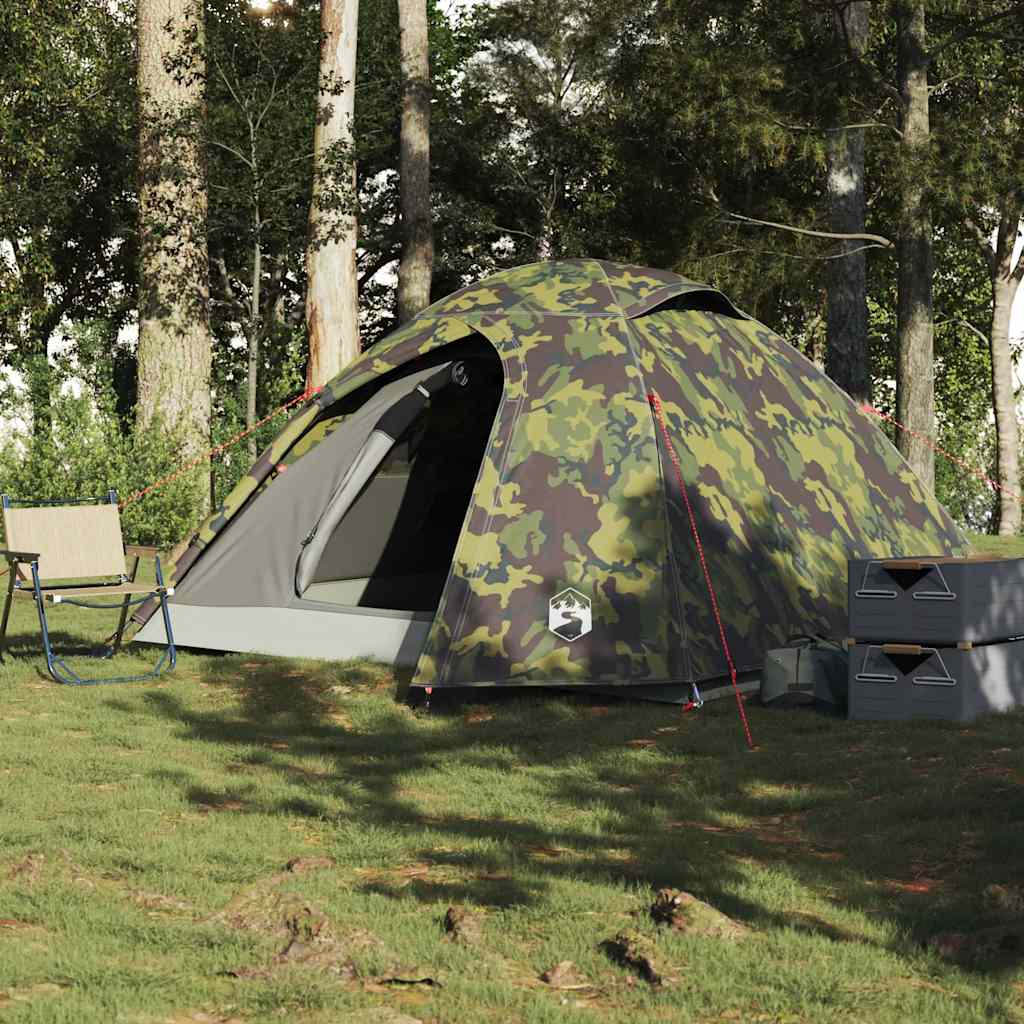 Tenda Da Campeggio A Cupola 4 Persone Mimetica Impermeabile
