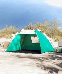Tenda Da Spiaggia 2 Persone Verde Rilascio Rapido Impermeabile