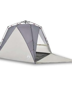 Tenda Da Spiaggia 4 Persone Grigio Rilascio Rapido Impermeabile