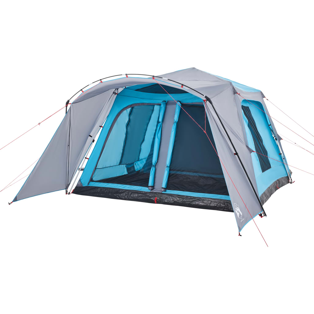 Tenda Familiare Con Portico 9 Persone Blu A Rilascio Rapido
