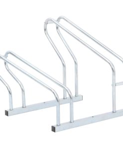 Supporto Per 2 Bici Da Pavimento Autoportante Acciaio Zincato