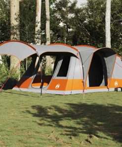 Tenda Da Campeggio A Tunnel Per 5 Persone Grigio E Arancione