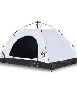 Tenda 3 Persone Bianca In Tessuto Oscurante A Rilascio Rapido