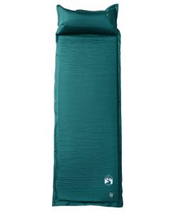 Materasso Campeggio Autogonfiabile Con Cuscini 1 Persona Verde