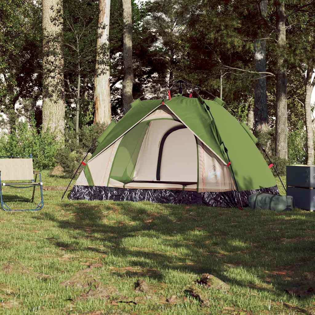 Tenda A Cupola Da Campeggio 2 Persone Verde A Rilascio Rapido