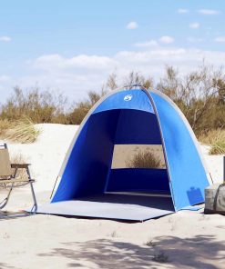Tenda Da Spiaggia 3 Persone Azzurra Impermeabile