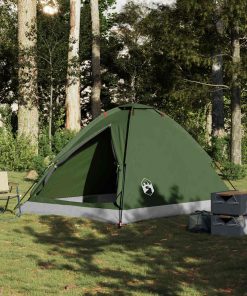 Tenda Da Campeggio A Cupola 4 Persone Verde Oliva Impermeabile
