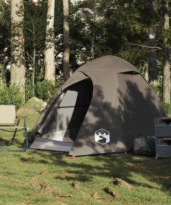 Tenda Da Campeggio A Cupola Per 2 Persone Marrone Impermeabile