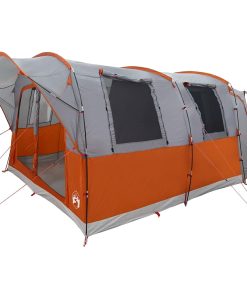 Tenda Da Campeggio 4 Persone Grigio E Arancione Impermeabile