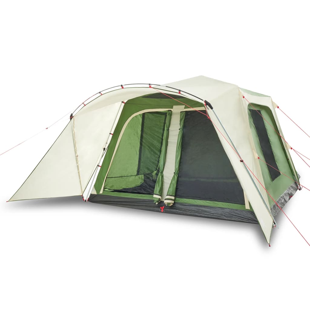 Tenda Familiare Con Portico 9 Persone Verde A Rilascio Rapido