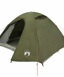 Tenda Da Campeggio A Cupola 4 Persone Verde Oliva Impermeabile