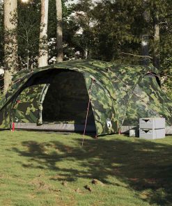Tenda Da Campeggio A Cupola Per 6 Persone Mimetica Impermeabile