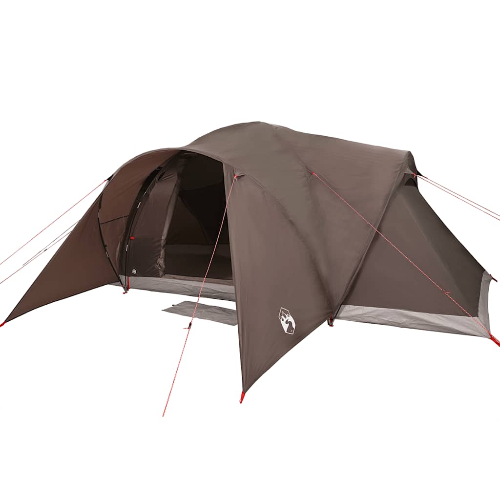Tenda Da Campeggio A Cupola Per 6 Persone Marrone Impermeabile