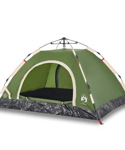 Tenda Da Campeggio 4 Persone Verde A Rilascio Rapido