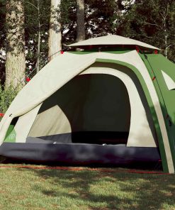 Tenda A Cupola Da Campeggio 4 Persone Verde A Rilascio Rapido