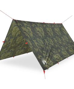 Telone Da Campeggio Mimetica 366x306 Cm Impermeabile