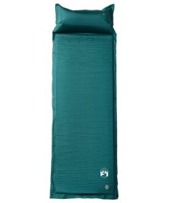Materasso Campeggio Autogonfiabile Con Cuscini 1 Persona Verde