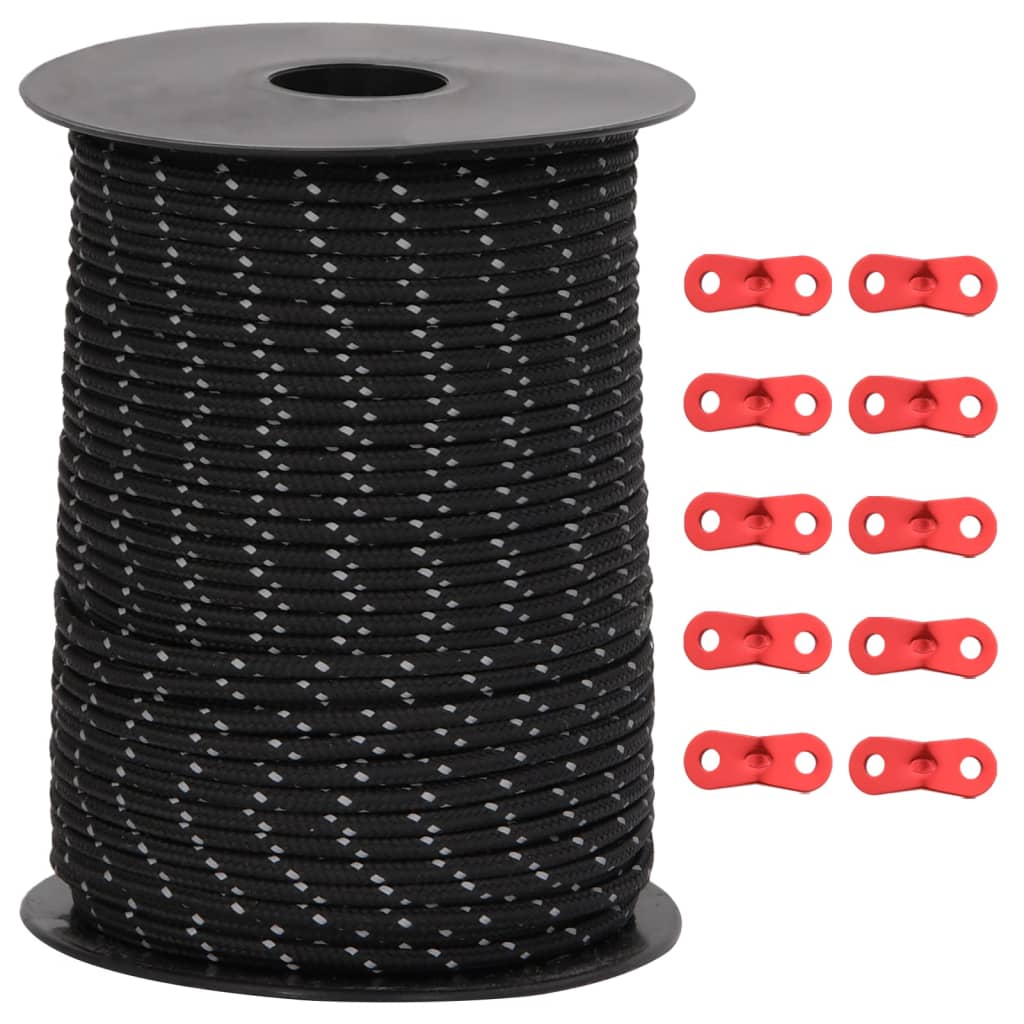 Corda Tenda Con Strisce Riflettenti E Chiavi 50 M 3 mm - Image 6