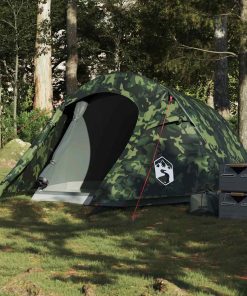 Tenda Da Campeggio A Tunnel Per 3 Persone Mimetico Impermeabile