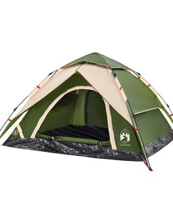 Tenda A Cupola Da Campeggio 5 Persone Verde A Rilascio Rapido