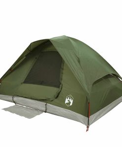 Tenda Da Campeggio A Cupola 4 Persone Verde Oliva Impermeabile