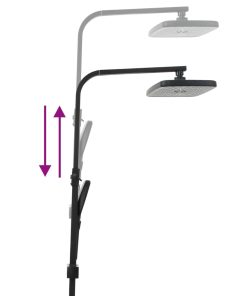 Set Soffione Doccia Duale Con Miscelatore E Tubo Ottone Nero