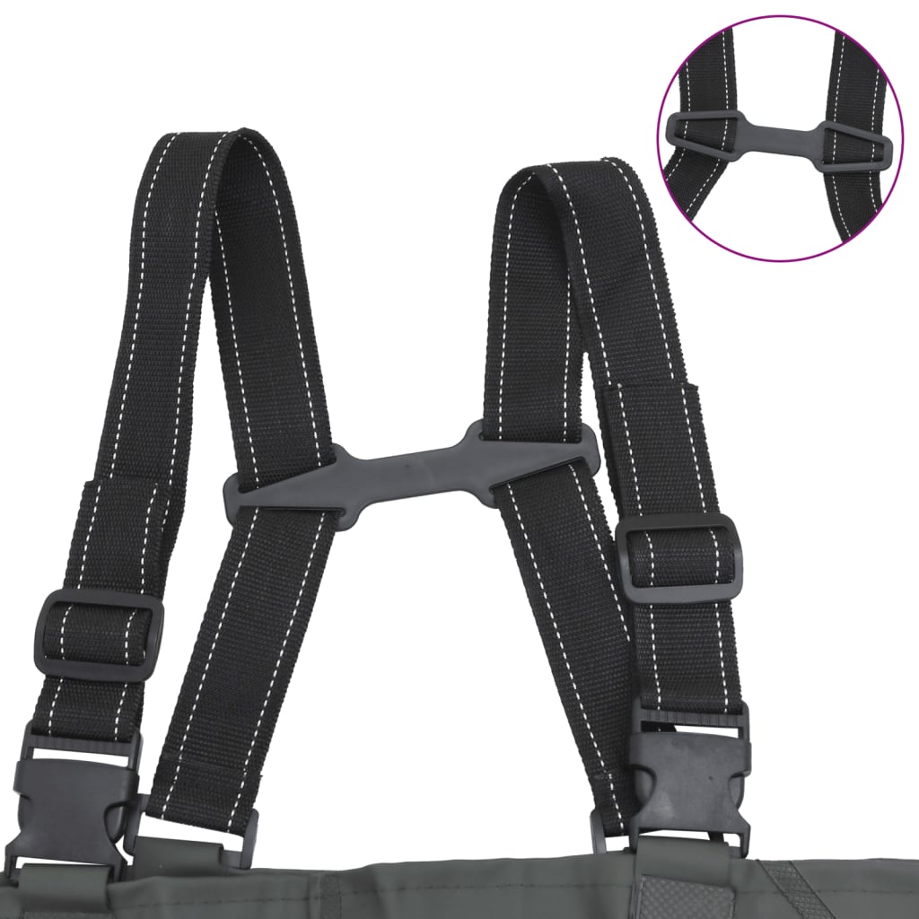 Wader Con Stivali E Cintura Verde Scuro Taglia 45