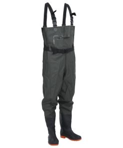 Wader Con Stivali E Cintura Verde Scuro Taglia 39
