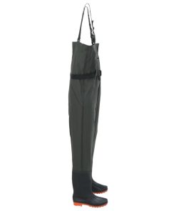 Wader Con Stivali E Cintura Verde Scuro Taglia 44