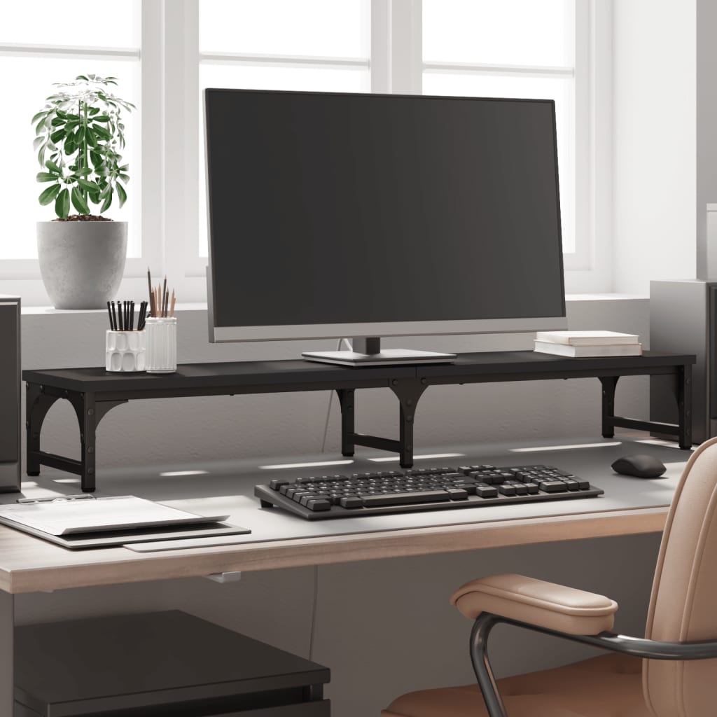 Supporto Per Monitor Nero 105x23x15,5 Cm Legno Multistrato