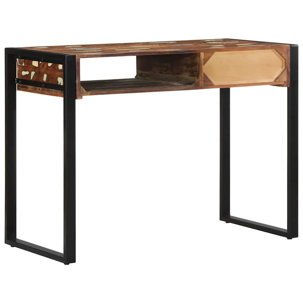 Scrivania Multicolore 100x50x75 Cm In Legno Massello Recupero