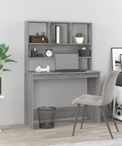 Scrivania Mensole Grigio Sonoma 102x45x148 Cm Legno Multistrato
