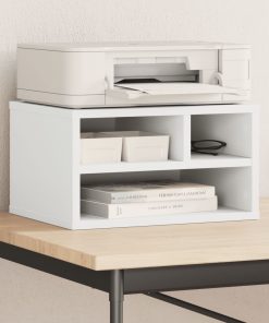 Supporto Per Stampante Bianco 40x32x22,5 Cm Legno Multistrato