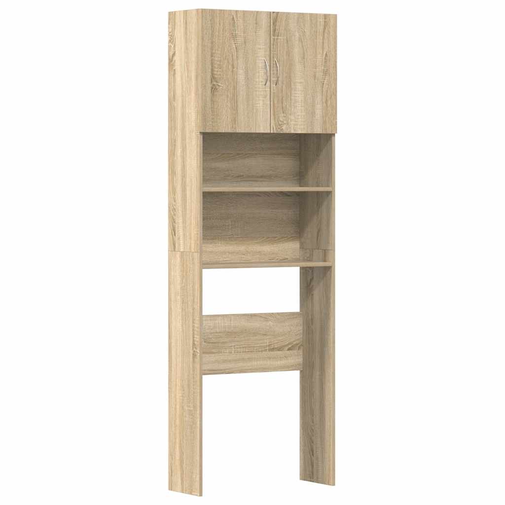Mobile Lavatrice Rovere Sonoma 64x24x190 Cm In Truciolato