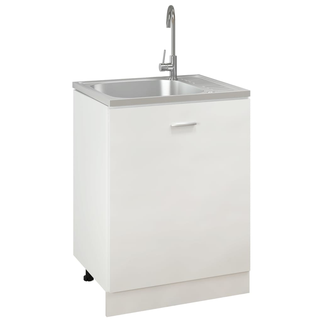 Lavello Da Cucina Con Scarico Argento 600x500x155 Mm Acciaio - Image 5