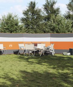 Frangivento Campeggio Grigio Arancione 508x130 Cm Impermeabile