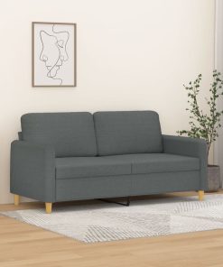 Divano A 2 Posti Grigio Scuro 140 Cm In Tessuto