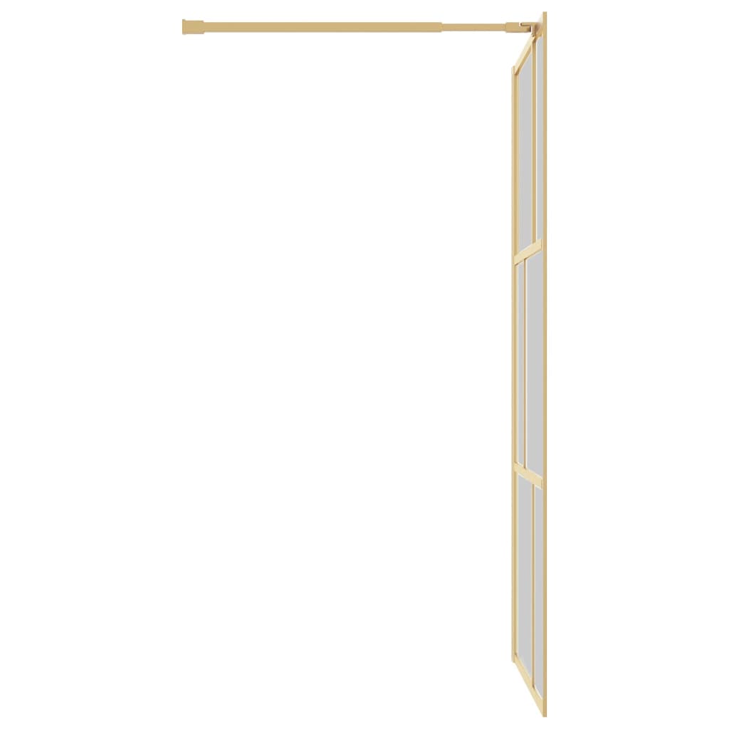 Parete Per Doccia WalK-In Vetro Trasparente Esg 100x195 Cm Oro - Image 3