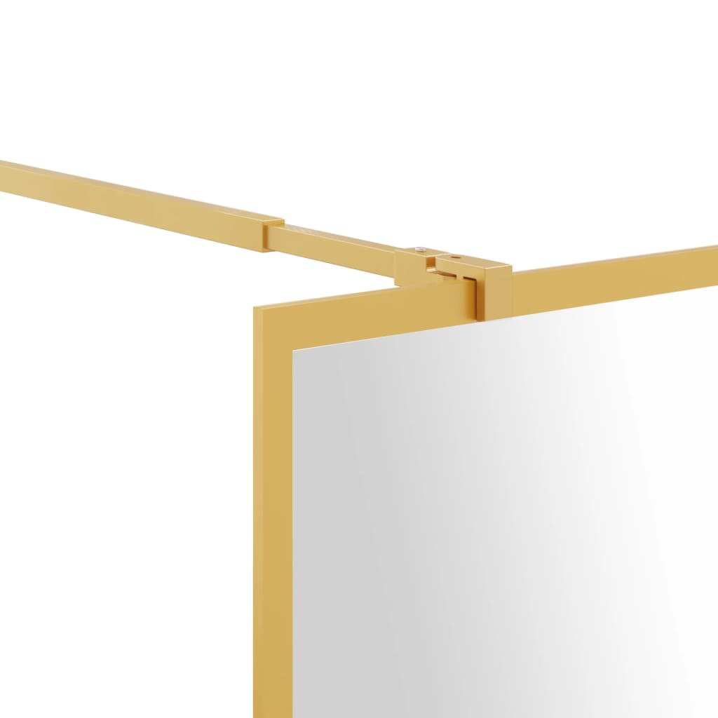 Parete Per Doccia WalK-In Vetro Trasparente Esg 100x195 Cm Oro - Image 6