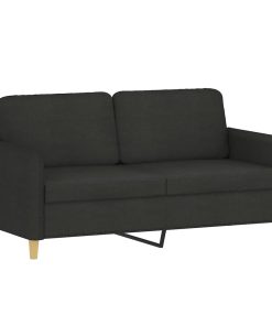 Divano A 2 Posti Nero 120 Cm In Tessuto