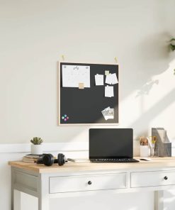 Lavagna Con Cornice In Legno Massello Di Pino Nero 60x55 cm