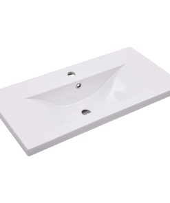 Lavabo Da Incasso 81x39,5x18,5 Cm In Ceramica Bianco