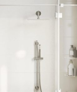 Testa Doccia A Pioggia Acciaio Inox 304 30x20 Cm Rettangolare
