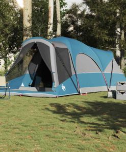 Tenda Familiare A Tunnel Per 8 Persone Blu Impermeabile