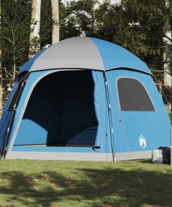 Tenda Familiare Igloo Per 6 Persone Blu Impermeabile